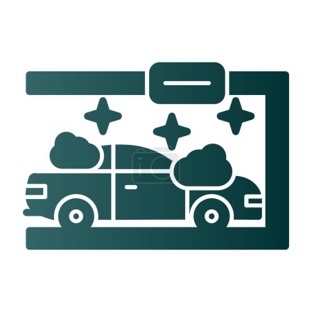 Illustration for Car painting vector icon. flat design illustration. - Royalty Free Image