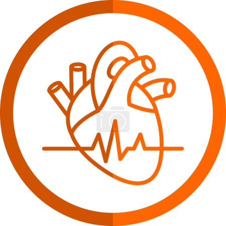 Illustration for Heart rate icon, vector illustration simple design - Royalty Free Image