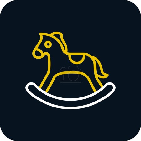 Téléchargez les illustrations : Icône de jouet de cheval à bascule, illustration vectorielle - en licence libre de droit