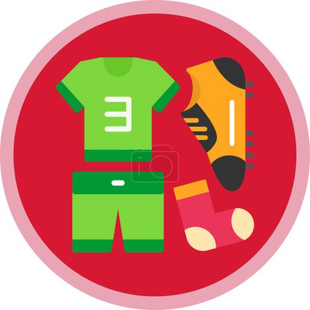 Ilustración de Fútbol icono uniforme, vector ilustración diseño simple - Imagen libre de derechos