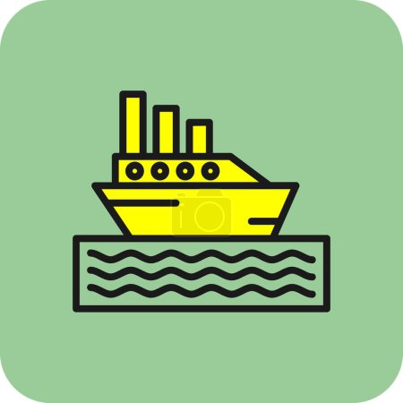 Illustration for Ferryboat icon, vector illustration simple design - Royalty Free Image