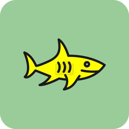Téléchargez les illustrations : Icône web requin, illustration vectorielle - en licence libre de droit