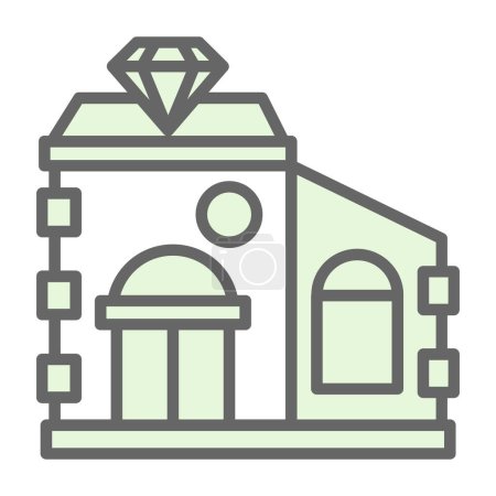 Jewelry store web icon, vector illustration 