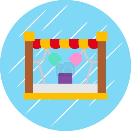 Illustration for Stage web icon, vector illustration - Royalty Free Image