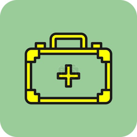 Téléchargez les illustrations : Kit de premiers soins icône vectorielle - en licence libre de droit
