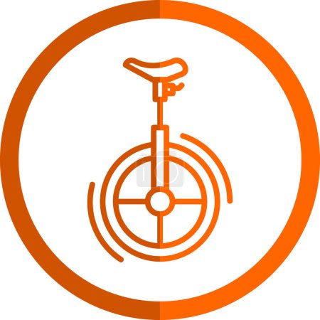 ilustración vectorial del icono del monociclo