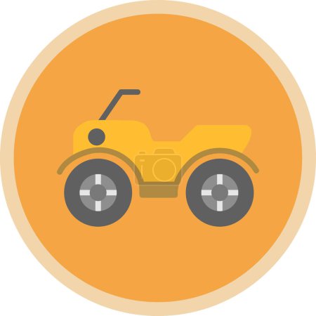Illustration for ATV car icon vector illustration - Royalty Free Image