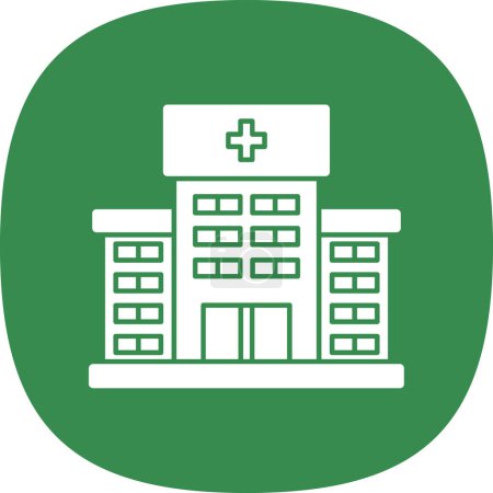 Téléchargez les illustrations : Icône web hôpital illustration simple - en licence libre de droit
