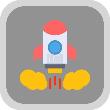 Illustration for Rocket launch. web icon simple illustration - Royalty Free Image