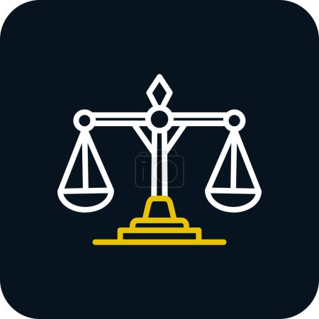Ilustración de Icono de escalas de justicia, ilustración vectorial - Imagen libre de derechos