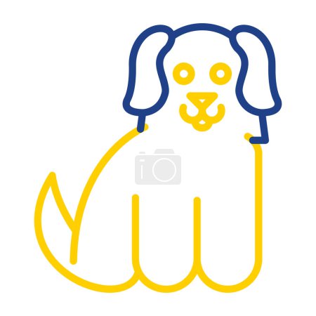 Téléchargez les illustrations : Icône de chien, illustration vectorielle design simple - en licence libre de droit