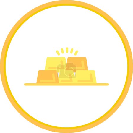 Illustration for Gold bars icon, vector illustration simple design - Royalty Free Image