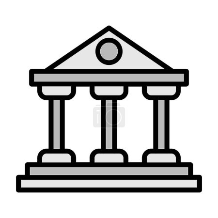 Ilustración de Edificio del banco. icono web ilustración simple - Imagen libre de derechos