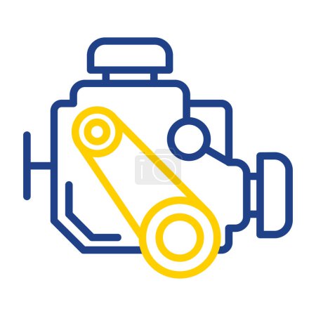 Illustration for Car engine icon, vector illustration simple design - Royalty Free Image