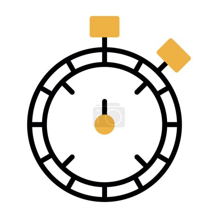 Téléchargez les illustrations : Icône chronomètre illustration vectorielle - en licence libre de droit