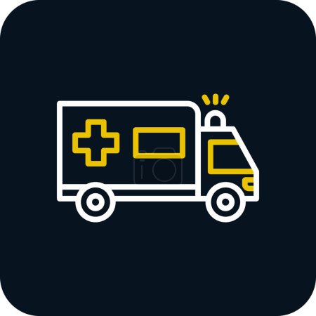 Illustration for Ambulance  car flat icon, web simple illustration - Royalty Free Image