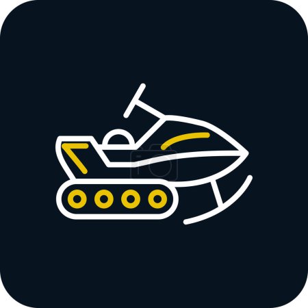 Illustration for Snowmobile icon vector design background - Royalty Free Image