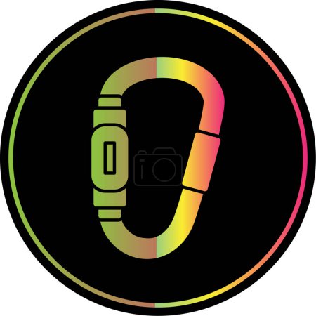 Illustration for Carabiner icon, vector illustration - Royalty Free Image
