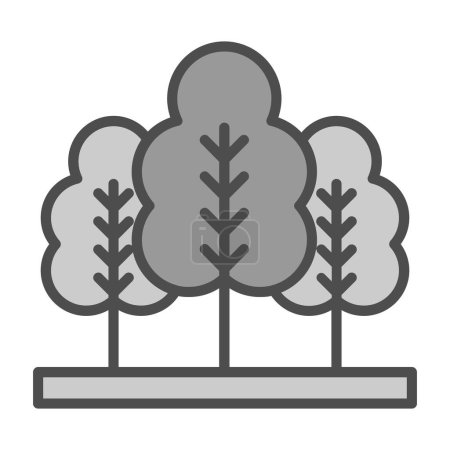Téléchargez les illustrations : Forest icon, vector illustration simple design - en licence libre de droit