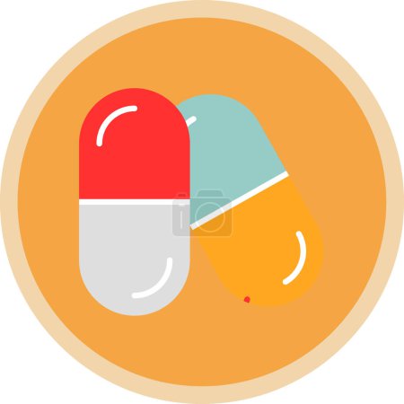 Téléchargez les photos : Icône de pilules, illustration vectorielle conception simple - en image libre de droit
