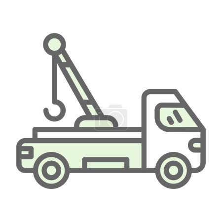 Téléchargez les illustrations : Illustration vectorielle de l'icône Tow Truck - en licence libre de droit