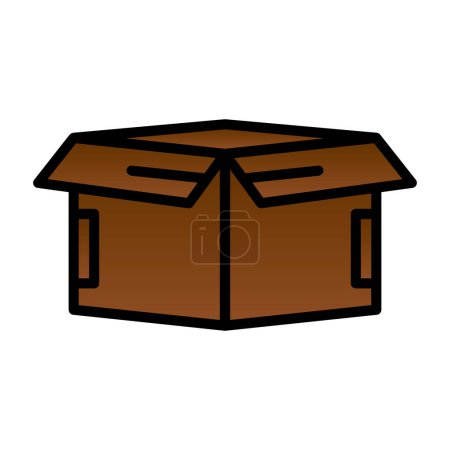 Ilustración de Icono de caja, ilustración vectorial diseño simple - Imagen libre de derechos