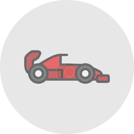 Téléchargez les illustrations : Icône web de voiture de course, illustration vectorielle simple - en licence libre de droit