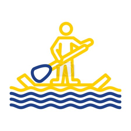 Ilustración de Icono de surf de paleta ilustración diseño simple - Imagen libre de derechos