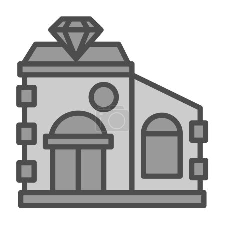 Joyería icono web tienda, vector de ilustración 