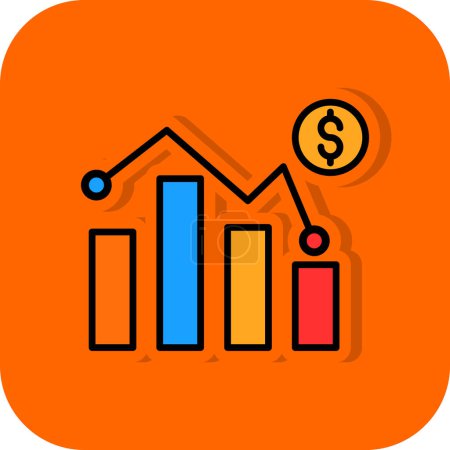 Illustration for Benchmarking, business analysis vector line icon - Royalty Free Image