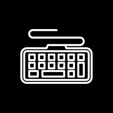 Illustration for Computer keyboard icon, vector illustration simple design - Royalty Free Image
