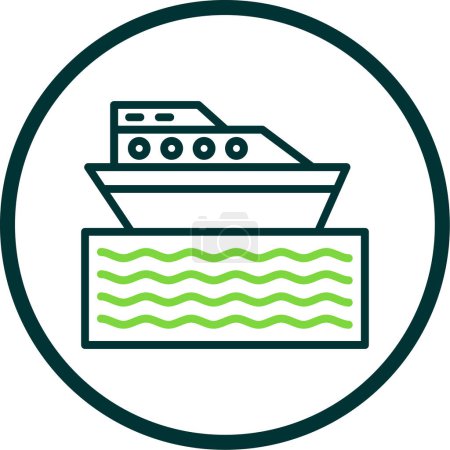 Illustration for Boat web icon simple illustration - Royalty Free Image