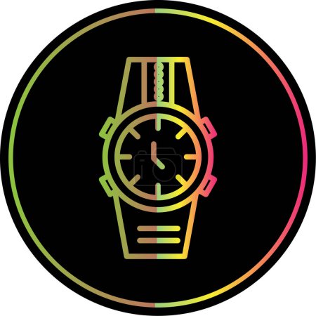 Téléchargez les illustrations : Wristwatch web icon simple illustration - en licence libre de droit