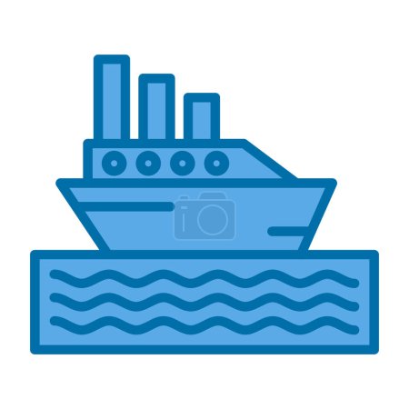 Ferryboat flat icon, vector illustration simple design