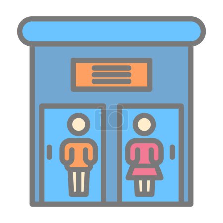 Illustration for Public toilet icon, vector illustration - Royalty Free Image