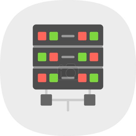 Ilustración de Icono del servidor, ilustración vectorial diseño simple - Imagen libre de derechos