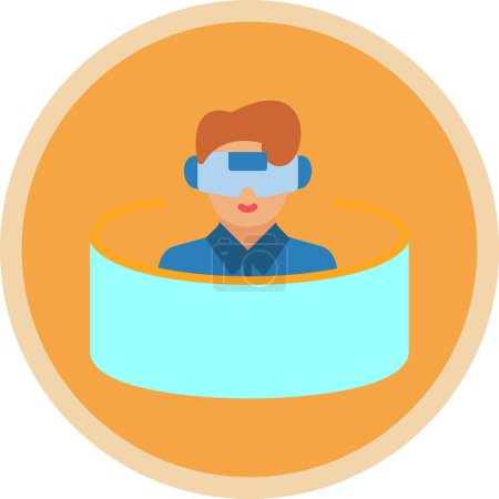 Ilustración de Diseño de cabeza de realidad virtual - Imagen libre de derechos