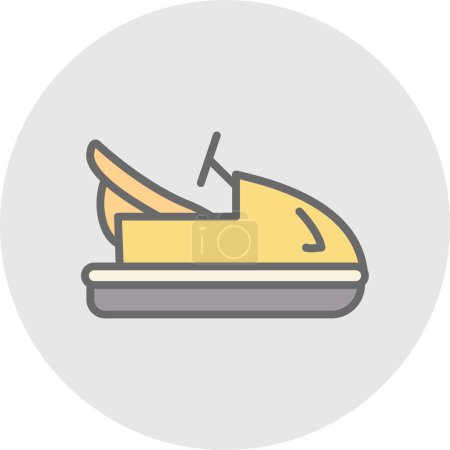 Ilustración de Jet ski iron icon, outline style - Imagen libre de derechos