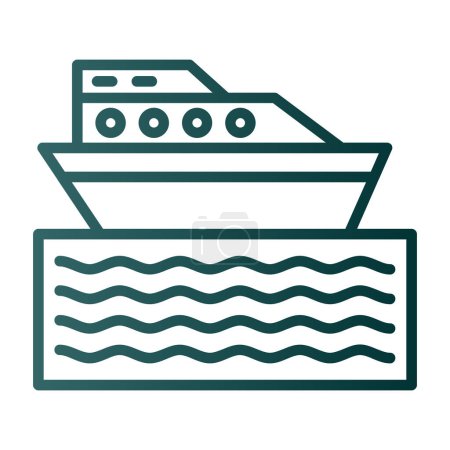 Illustration for Boat web icon simple illustration - Royalty Free Image