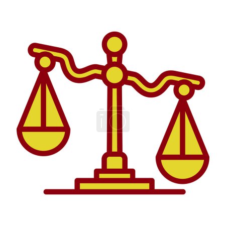 Téléchargez les illustrations : Justice balances icône web illustration simple - en licence libre de droit