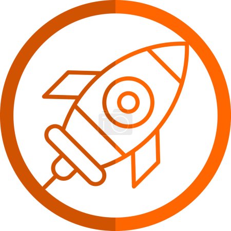 Ilustración de Cohete nave icono, vector ilustración diseño simple - Imagen libre de derechos