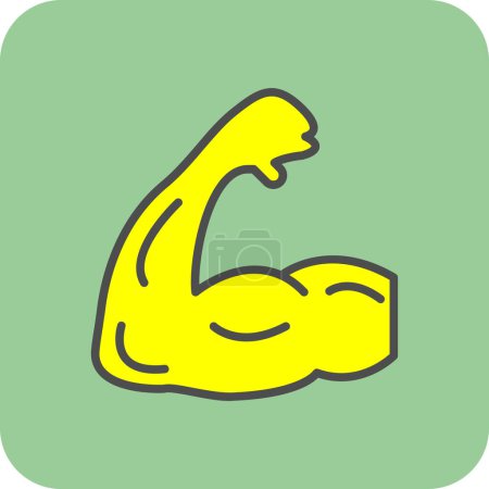 Ilustración de Icono de bíceps. ilustración simple del icono del vector muscular para la web - Imagen libre de derechos