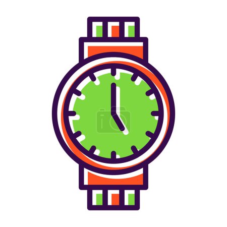 Téléchargez les illustrations : Wristwatch web icon simple illustration - en licence libre de droit