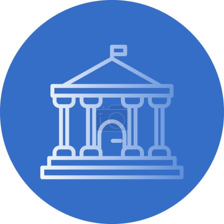 Illustration for Parliament building icon, vector illustration simple design - Royalty Free Image