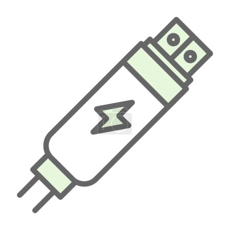 Ilustración de Icono de línea USB. Web sing para el diseño. - Imagen libre de derechos