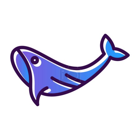 Téléchargez les illustrations : L'icône des baleines. Illustration vectorielle - en licence libre de droit