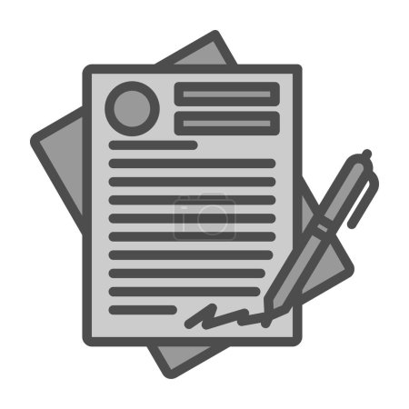 Illustration for Contract papers web icon, vector illustration - Royalty Free Image