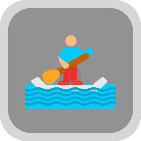 Illustration for Paddle surf vector icon simple design illustration - Royalty Free Image