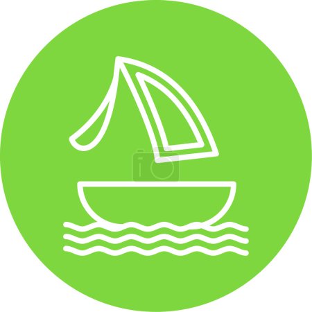 Ilustración de Surf barco icono vector ilustración diseño - Imagen libre de derechos