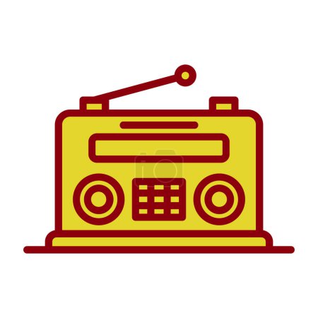 Ilustración de Icono de radio retro. ilustración simple vector - Imagen libre de derechos
